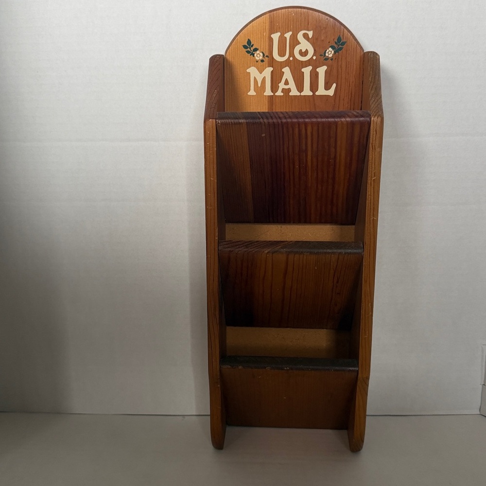 Wooden U.S. Mail Organizer